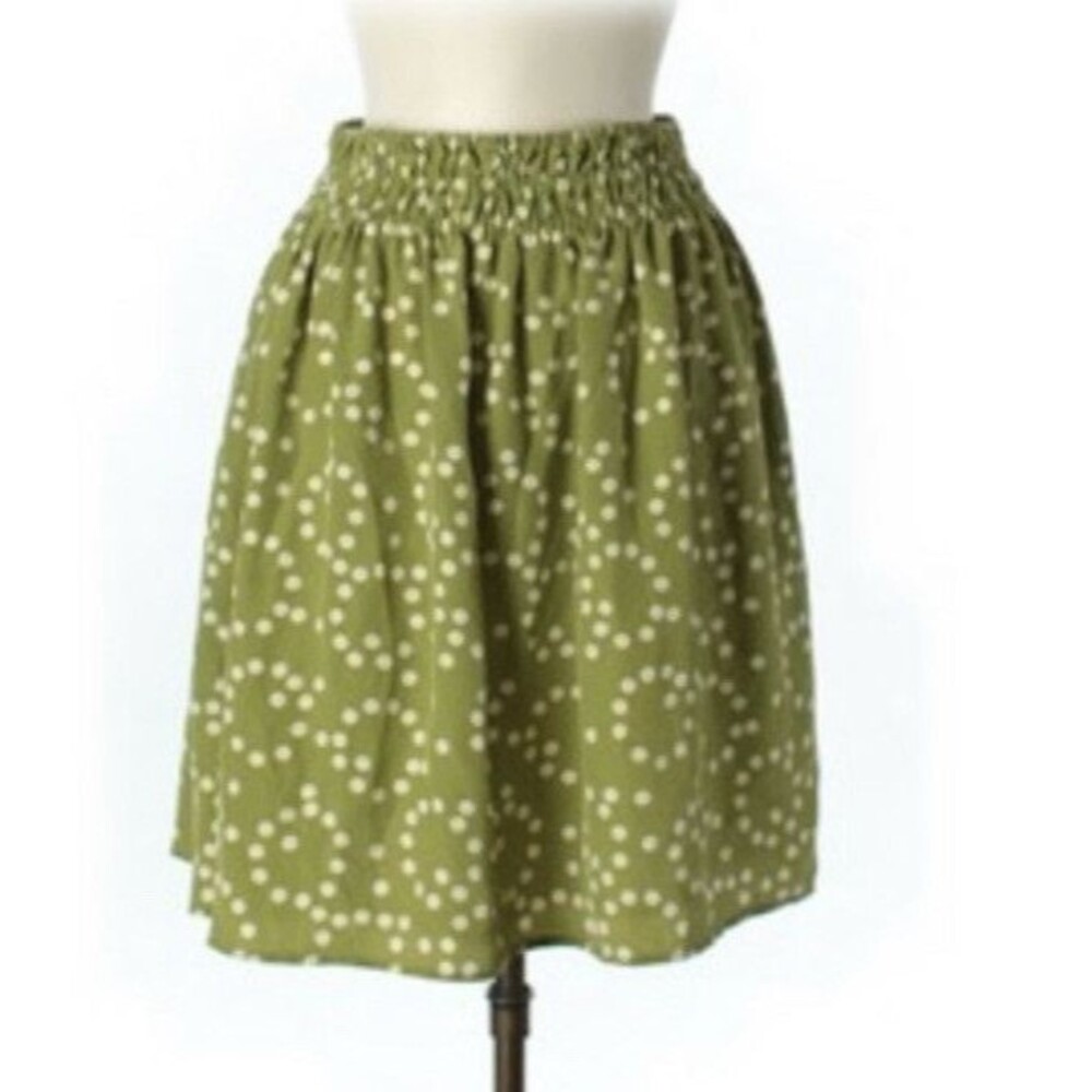 Corey Lynn Calter silk skirt women’s s green with polka dots XS